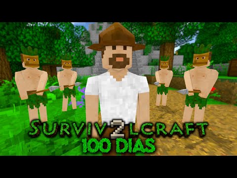 Vou sobreviver 100 DIAS com os ÍNDIOS no Survivalcraft!