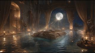 Drift to Sleep in the Queen’s Moonlit Pool | Surreal Ambience