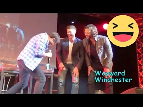 Misha Collins Does Apocalypse Castiel Accent & Jensen & Jared LOSE IT!