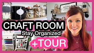 REALISTIC CRAFT ROOM TOUR | MESSY TO MINIMAL | TIPS AND TRICKS TO STAY ORGANIZED