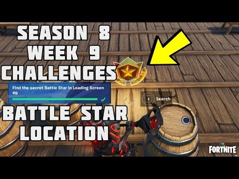 Fortnite - SEASON 8 WEEK 9 DISCOVERY CHALLENGE SECRET BATTLE STAR LOCATION IN LOADING SCREEN #9