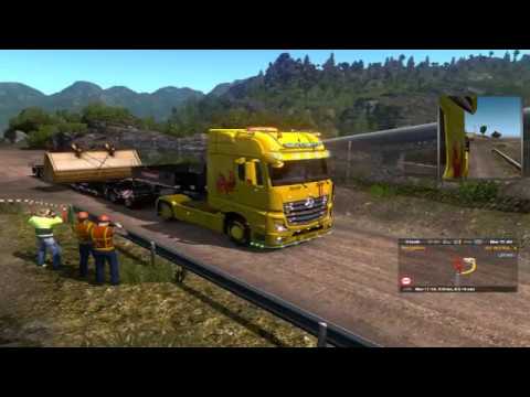 NEW MERCEDES ACTROS 1848 V8 SPECIAL TRANSPORT + ESCORT RED SKINS