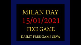 Milan day 15/01/2021 | milan day today | milan day fix open | milan day fix jodi | milan market