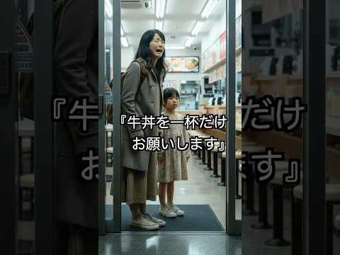 『牛丼を一杯だけお願いします』深夜に来店したボロ服の親子。しかし人生を変える奇跡の出会いが待っていた#60代 #シニア #スカッとする話 #ドラマ