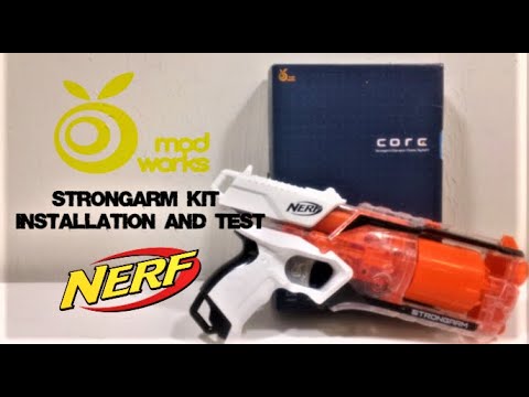 Orange Mod Works Nerf Strongarm mod kit installation and test [Nerf Mod]