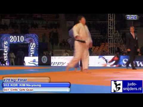 Judo 2010 Suwon: Na-young Kom (KOR) - Qian Qin (CHN) [+78kg] final.