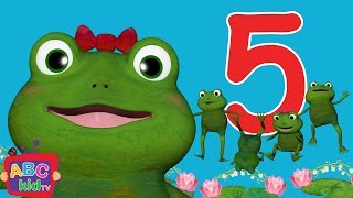Five Little Frogs Jumping on the Bed | CoCoMelon Nursery Rhymes &amp; Kids Songs