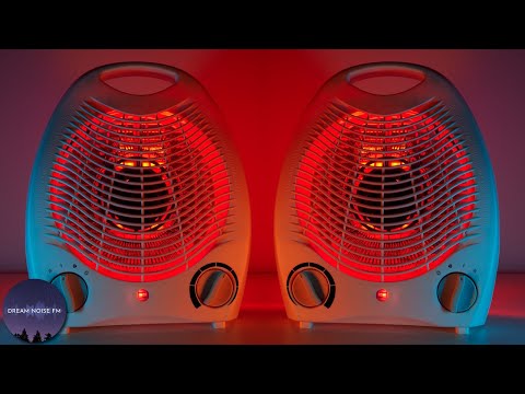 DUAL DEEP FAN HEATER NOISE FOR DEEP SLEEP! 😴 | BLACK SCREEN 10 HOURS