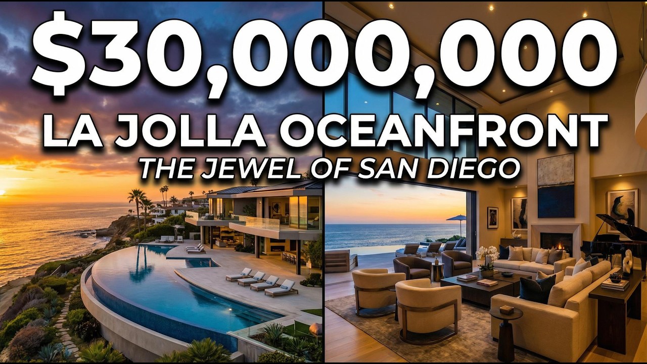 $30M La Jolla Oceanfront Mega Mansion | Full Tour