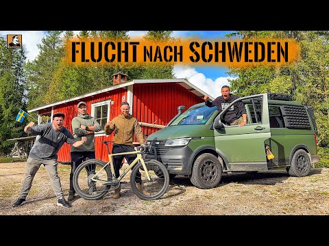 FRITZ, BRIAN, BOMMEL & MATTIN on the ESCAPE to Sweden | ESCAPE CAR TEST | Survival Mattin
