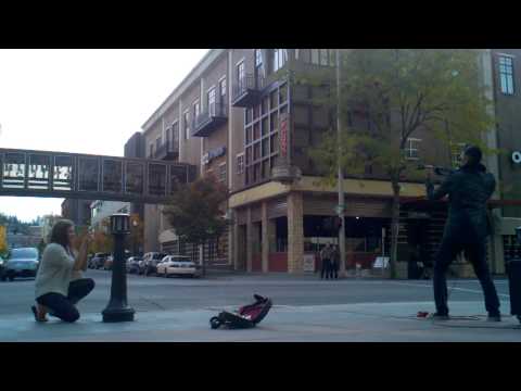 Downtown Spokane street performer Bryson Andres - Apologize - LIVE