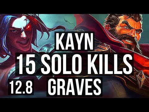 KAYN vs GRAVES (JNG) | 15 solo kills, Legendary, Quadra, 69% winrate, 27/3/5 | BR Master | 12.8