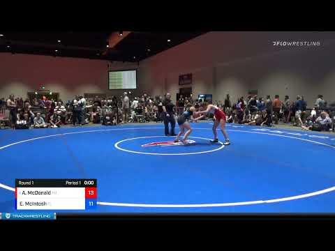 112 Lbs Round 1 - Alexandria McDonald, TN Vs Emily McIntosh, FL B486