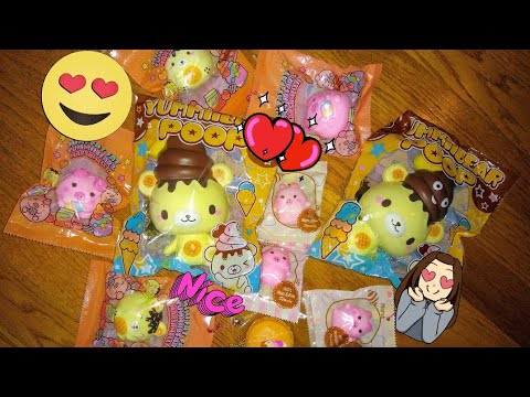 New Marshmelli and POOP 💩 Yummiibear squishies!! Creamicandy & more!! Video