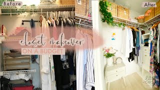 CLOSET MAKEOVER - My bedroom closet makeover on a budget during social isolation #StayHome