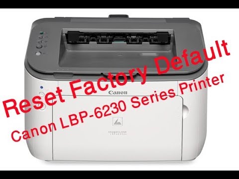 YouTube video about: How to reset canon lbp6030w printer?
