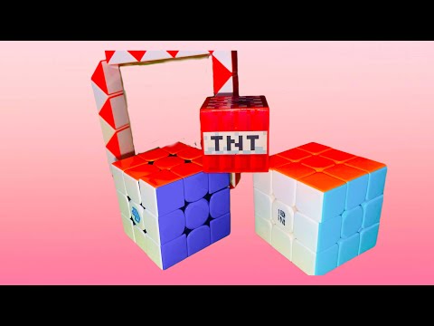 TNT ASMR Rubik's Cube Magic in Minecraft!