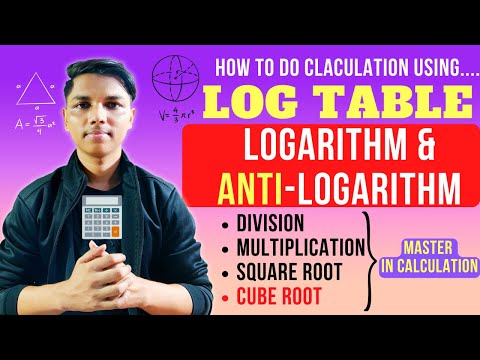 Learn Log Calculation | Logarithm & Anti-Logarithm | Log Table Calculation | square/cube Root #nie
