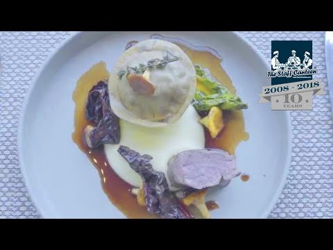 Saddle of Scottish lamb, smoked Duke of York mash, girolles and lamb ravioli recipe by Craig Hart