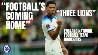 &quot;Football&#39;s Coming Home&quot; - THREE LIONS England National Football Team Highlights