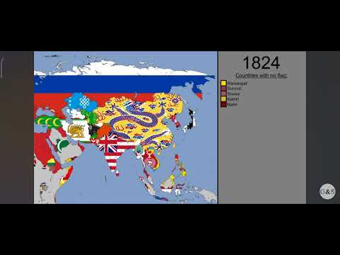 Asia: Timeline National Flags (Outdated) 1440 - 2019 Parte2