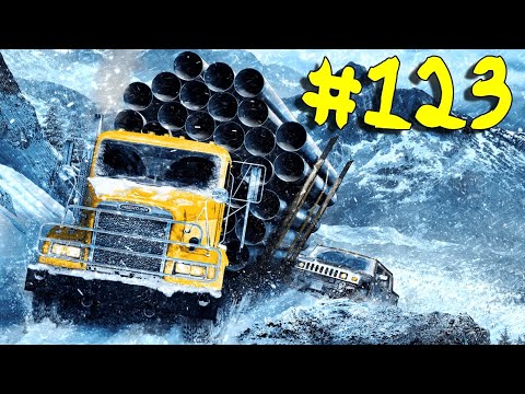 SnowRunner - Walkthrough - Part 123 - Mountain Pipeline Building (PC HD) [1080p60FPS]