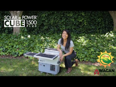 Portable Solar Powered Generator features by Shandra | Solar E Power Cube 1500 Plus | Wagan Tech