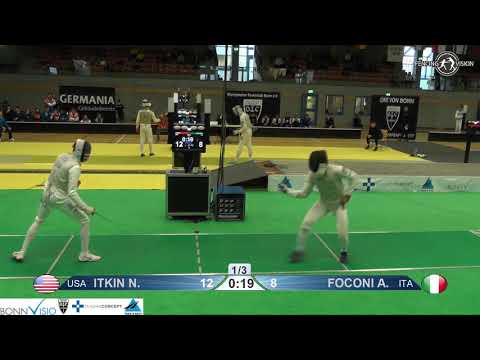 2018 135 T16 01 M F Individual Bonn GER WC GREEN FOCONI ITA vs ITKIN USA
