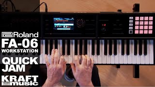 Video thumbnail for Roland FA-06 Music Workstation - Quick Jam with Scott Tibbs by Kraft Music