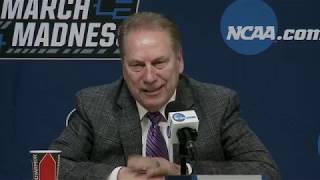 Michigan State press conference after first round win