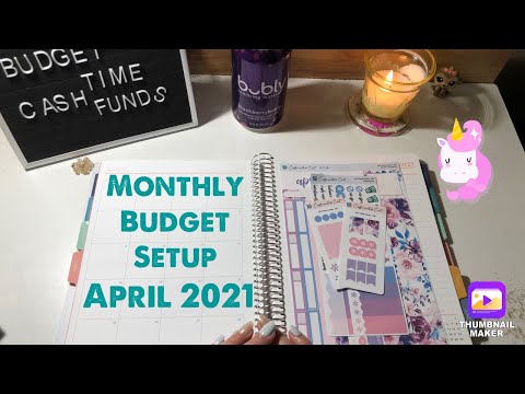 April 2021 Monthly Budget Calendar Setup | Cash Budgeting