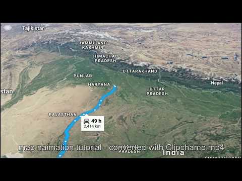 After effects tutorial- 3D map with zoom in and follow route animation in 5 simple steps