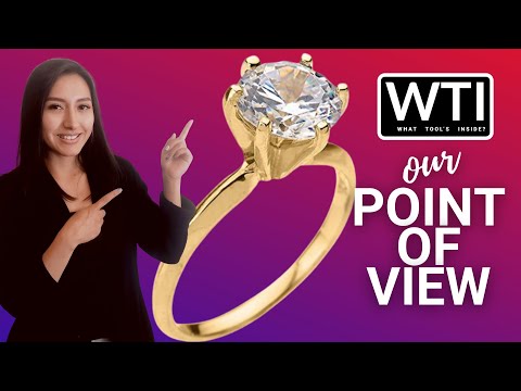 CZ Engagement Rings Yellow Gold Rings - WTI product video review