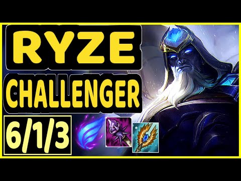 XIOH (RYZE) - 6/1/3 KDA CHALLENGER GAMEPLAY - EUW