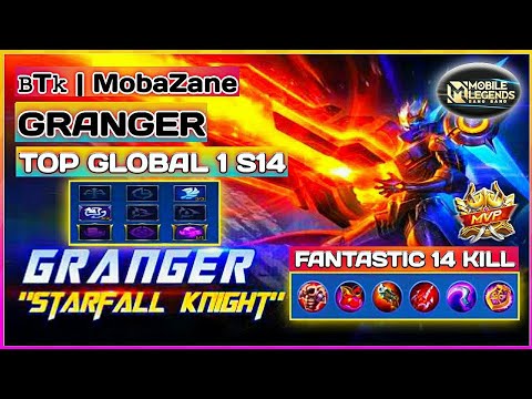 Hyper Granger 14 Kill | Best Build 2021 | Top 1 Global Granger - MobaZane | Game Play Mobile Legends