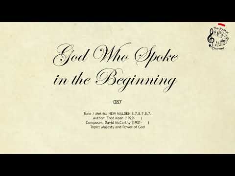 087 God Who Spoke in the Beginning || SDA Hymnal || The Hymns Channel