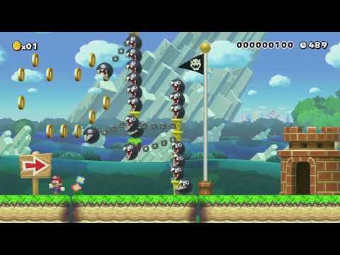 1面マリオチャレンジ Lv.1 by ヌブチイクーノ - SUPER MARIO MAKER - NO COMMENTARY 1bj