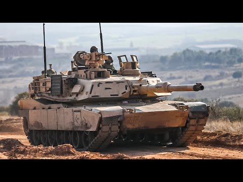 US Army M1A1 Abrams Main Battle Tank in Action