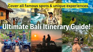 Bali itinerary for 7/8 days | How to plan for a trip to Bali complete guide | Bali travel guide 2024