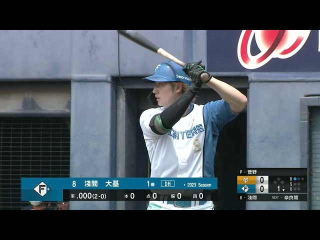 【ファーム】ファイターズ・淺間大基 復帰2戦目で今シーズン初ホームラン!!  2023年6月4日 北海道日本ハムファイターズ 対 読売ジャイアンツ