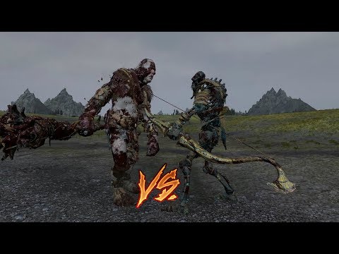Norsca Giant vs Bone Giant Total War Warhammer 2