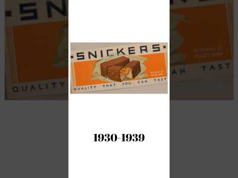 Snickers logo evolution {1930-now}