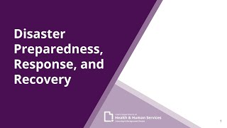 CCL - Disaster Preparedness, Response, and Recovery