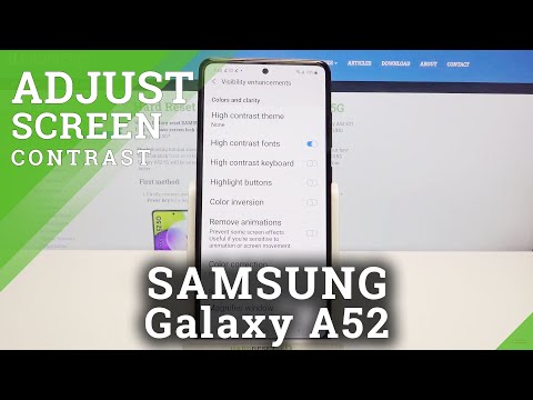How to Activate High Contrast Text on SAMSUNG Galaxy A52 – Open Display Settings