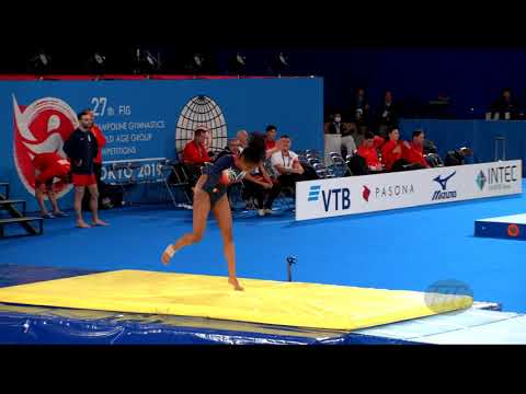 WAMBOTE Emilie (FRA) W - 2019 Trampoline Worlds, Tokyo (JPN) - Qualification Tumbling R1