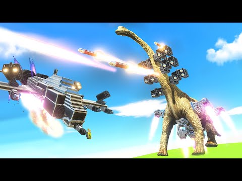JETPACKS! Jet Powered T-Rex, JETS, ROCKETS To Space! NEW UPDATE!   Animal Revolt Battle Simulator