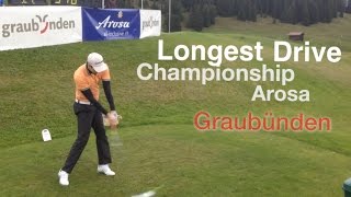 preview picture of video 'Graubünden Arosa Golf Longest Drive Championship 2014'