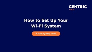 How to Set Up Your Wi-Fi