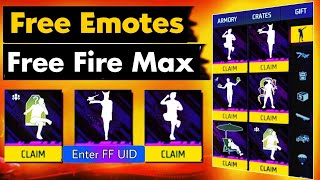 How To Get Free Emotes In Free Fire Max ! Free Emotes ! Free Fire Max Free Emotes Trick ! Free Emote