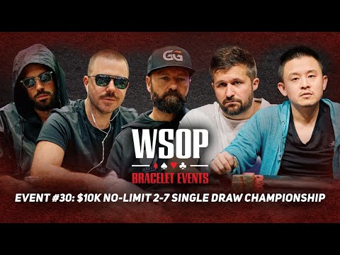 Nick Schulman Chases 7th WSOP Bracelet at $10K NL 2-7 Single Draw Final Table!